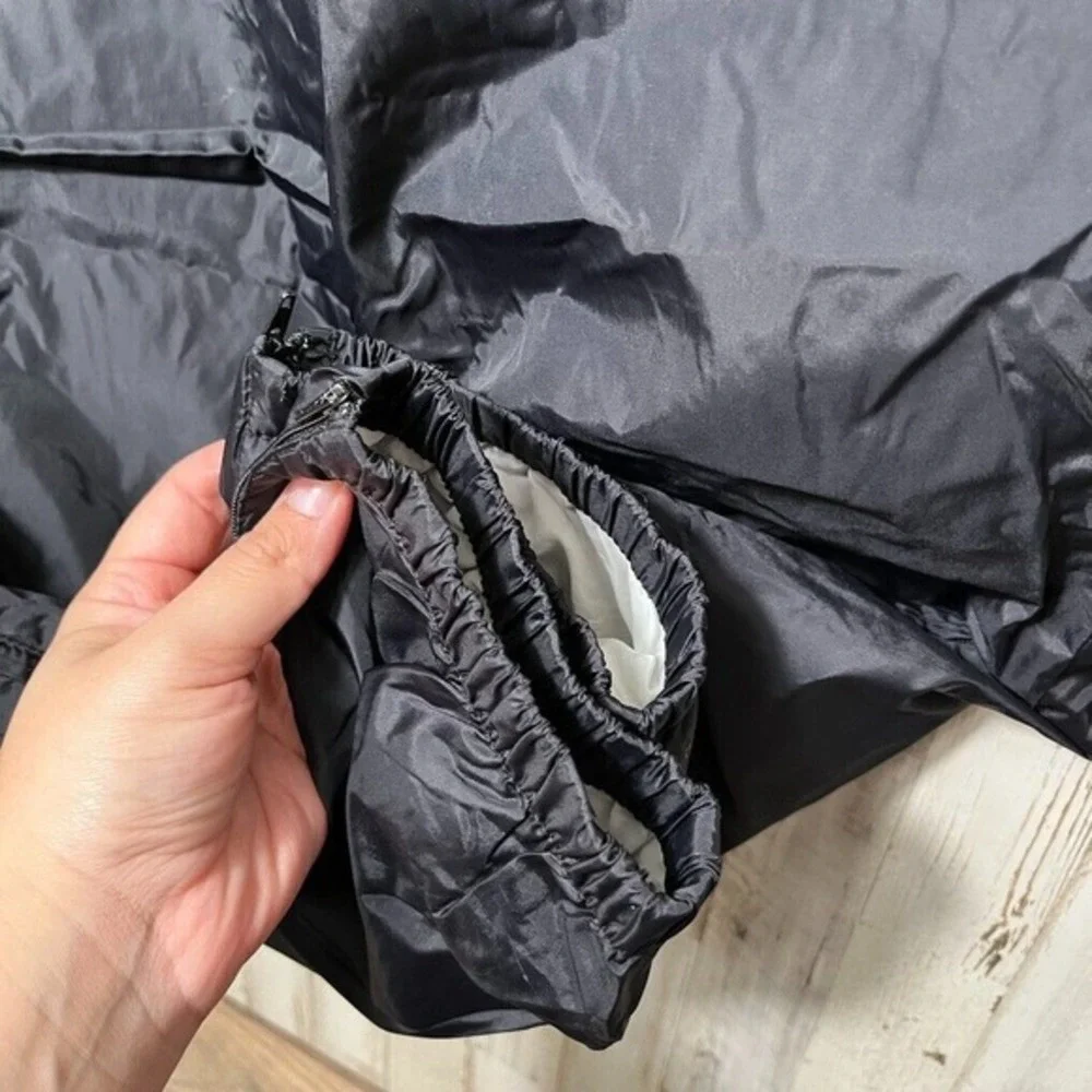 Vintage Y2k NIke Black‎ Track Pants Drill Ankle Zip Jogger Sweats Mens Large